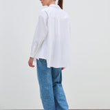 Joelle Baumwollstretchbluse Weiss