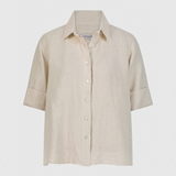 Ivy Leinenbluse Beige