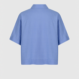 Soleil Leinenbluse Blau