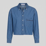 Joey B.D. Baumwollbluse Cropped Denim