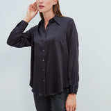 Baila Seidenstretch Bluse Schwarz