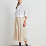 Valentina Skirt Silk Beige