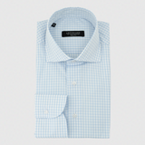 Classic Fit Check Hellblau