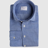 Classic Fit Piqué Hellblau