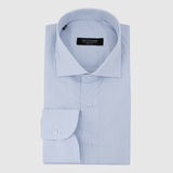 Classic Fit Mini Check Hellblau