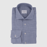 Classic Fit Hellblau Streifen Twill