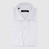 Classic Fit Uni Weiss Struktur Twill