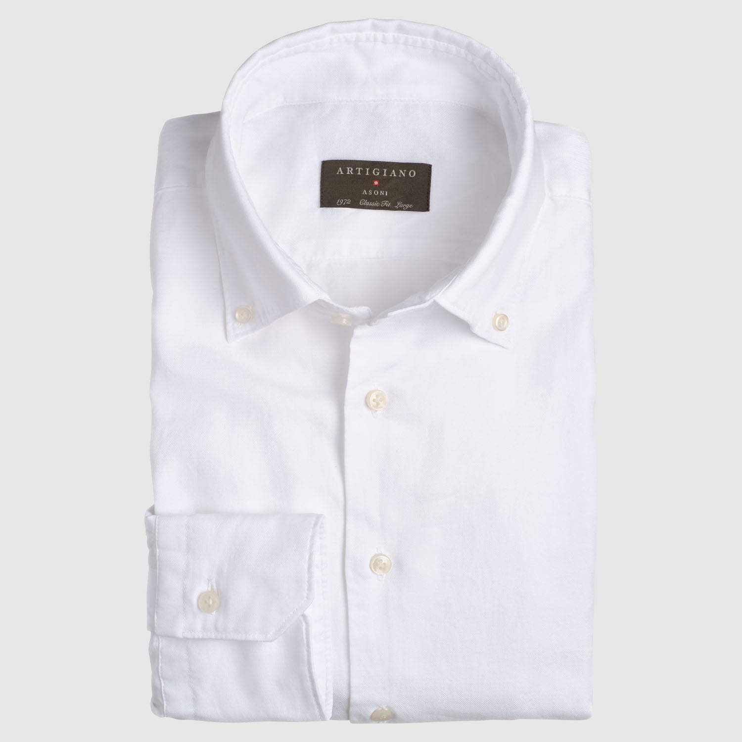 Classic Fit Oxford Gewaschen Weiss