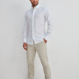 Classic Fit Oxford Gewaschen Weiss