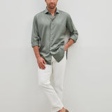 Classic Fit Khaki Twill Gewaschen