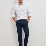 Classic Fit Weiss Twill Gewaschen