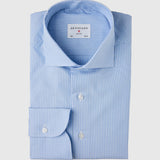 Classic Fit Uni Blau Chambray