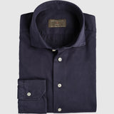 Classic Fit Navy Twill Gewaschen