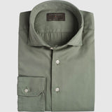 Classic Fit Khaki Twill Gewaschen