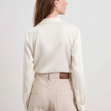 Kelly Seidenstretchbluse Creme