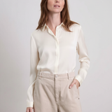 Kelly Seidenstretchbluse Creme