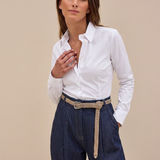 Claire Satin Stretch Weiss