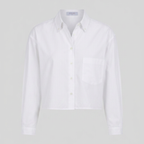 Joey B.D. Baumwollbluse Cropped Weiss