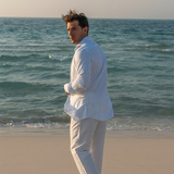 Slim Fit 4-Way Jersey Stretch Ciel