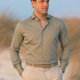 Classic Fit Khaki Twill Gewaschen