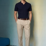 Polohemd Kurzarm Schwarz