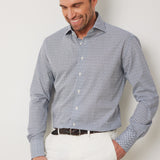 Classic Fit Mikro-Print Navy