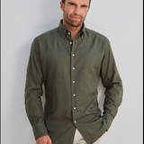 Classic Fit Oxford Gewaschen Olive
