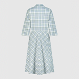 Skyla Midi Baumwollkleid Karo Grau