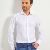 Classic Fit Weiss Pin Point Wrinkle Free