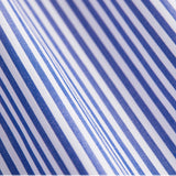 Classic Fit Gestreift Blau Wrinkle Free