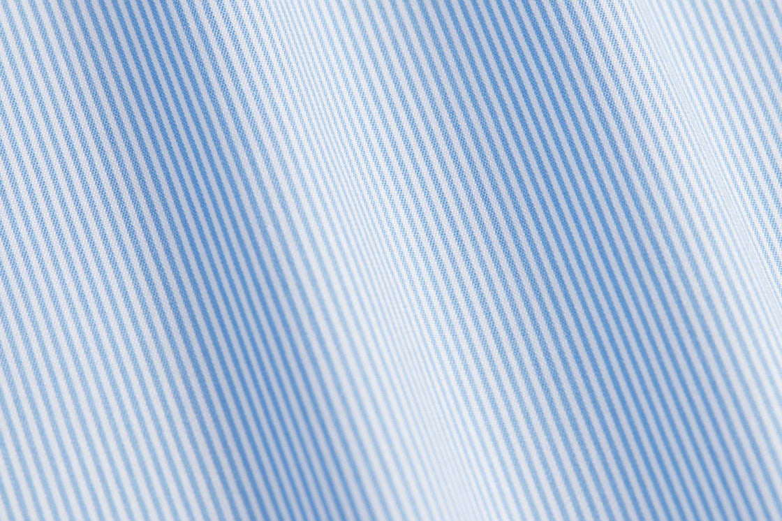 Slim Fit Stretch Feiner Streifen Blau