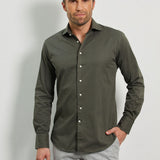 Classic Fit Gewaschen Twilll Olive