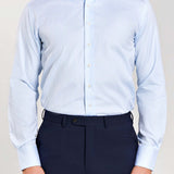 Classic Fit Vichy Karo Hellblau