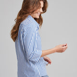 Ivy Stretchbluse Streifen Blau