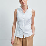 Rocket Luxury Stretchbluse Weiss