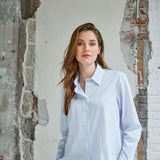 Jacky Baumwollbluse Mikro Karo Blau